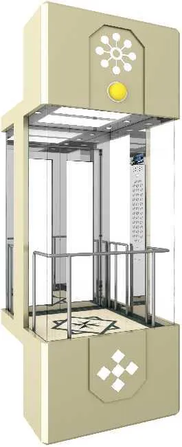 Panoramic & glass lift cabin design reference from a supplier catalogue