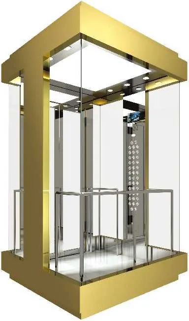 Panoramic & glass lift cabin design reference from a supplier catalogue