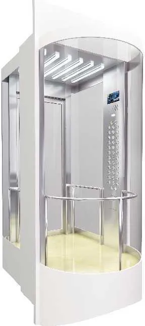Panoramic & glass lift cabin design reference from a supplier catalogue