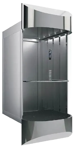 Panoramic & glass lift cabin design reference from a supplier catalogue