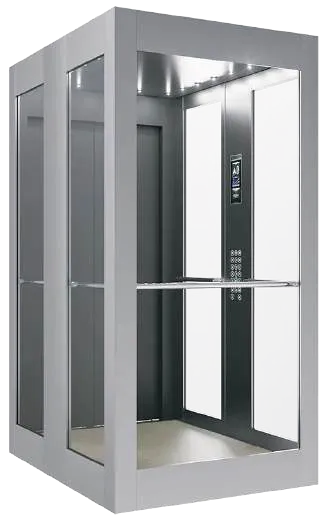 Panoramic & glass lift cabin design reference from a supplier catalogue