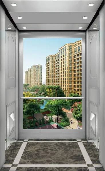 Panoramic & glass lift cabin design reference from a supplier catalogue