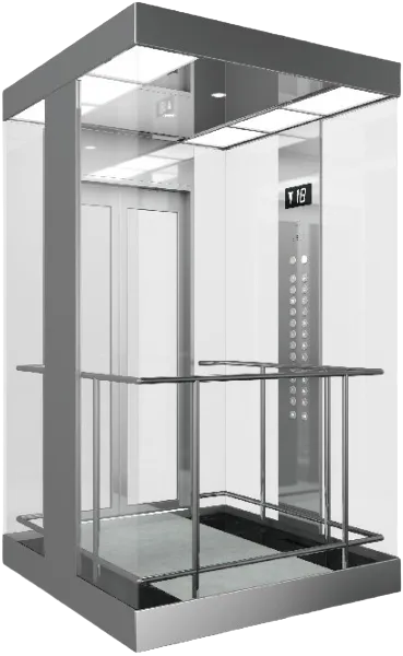 Panoramic & glass lift cabin design reference from a supplier catalogue