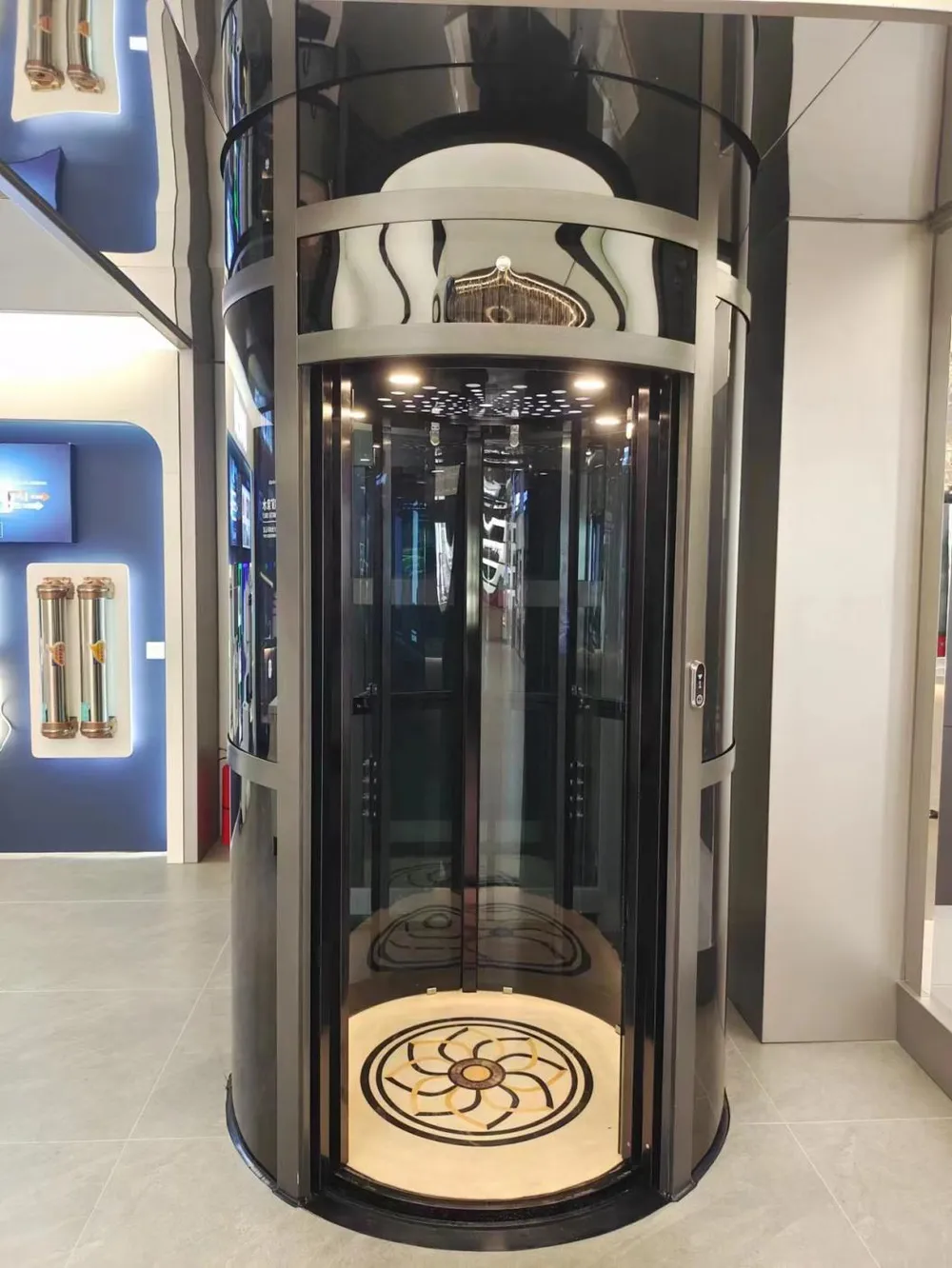 Panoramic & glass lift cabin design reference from a supplier catalogue