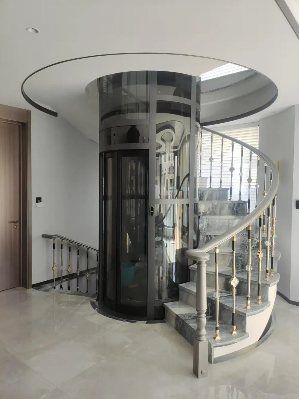 Panoramic & glass lift cabin design reference from a supplier catalogue