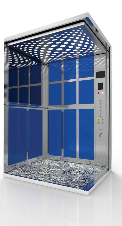 Passenger lift cabin design reference from a supplier catalogue