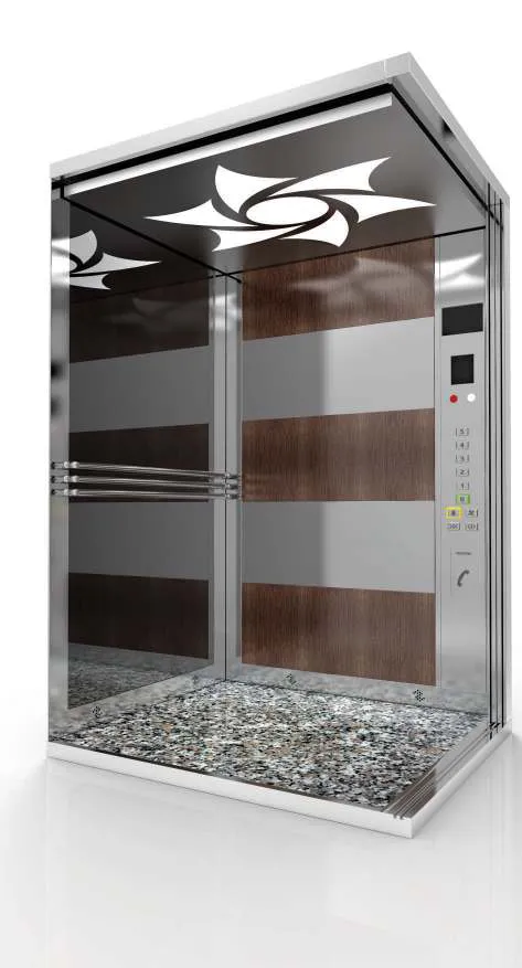 Passenger lift cabin design reference from a supplier catalogue