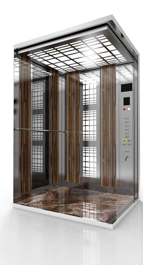 Passenger lift cabin design reference from a supplier catalogue