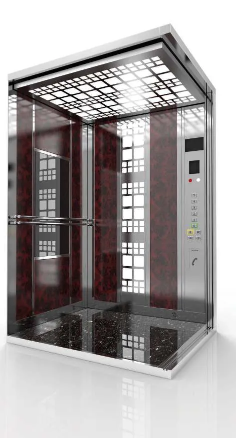 Passenger lift cabin design reference from a supplier catalogue