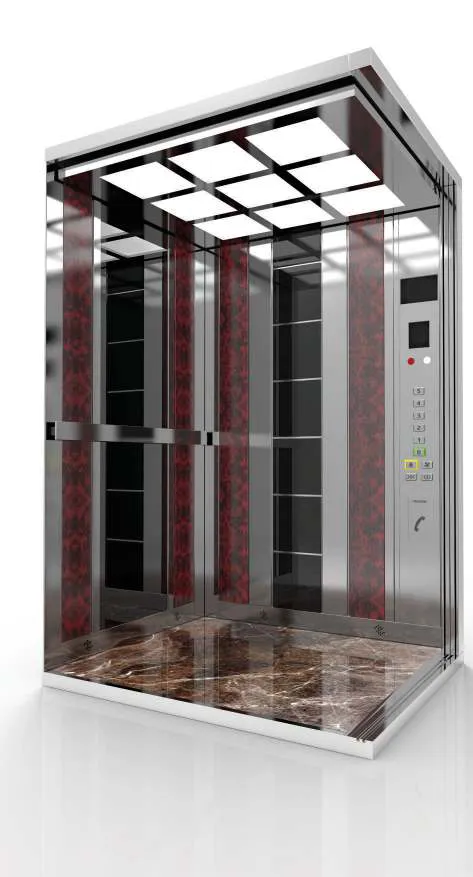 Passenger lift cabin design reference from a supplier catalogue