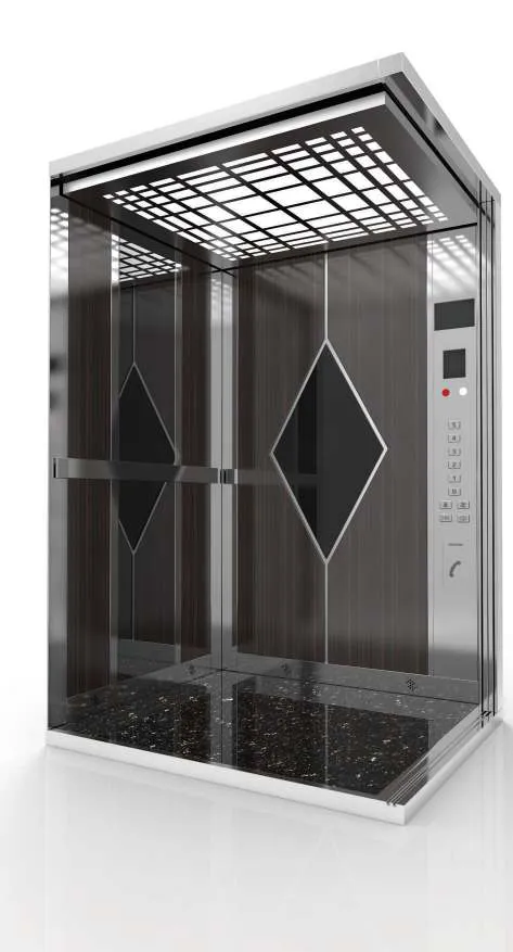 Passenger lift cabin design reference from a supplier catalogue