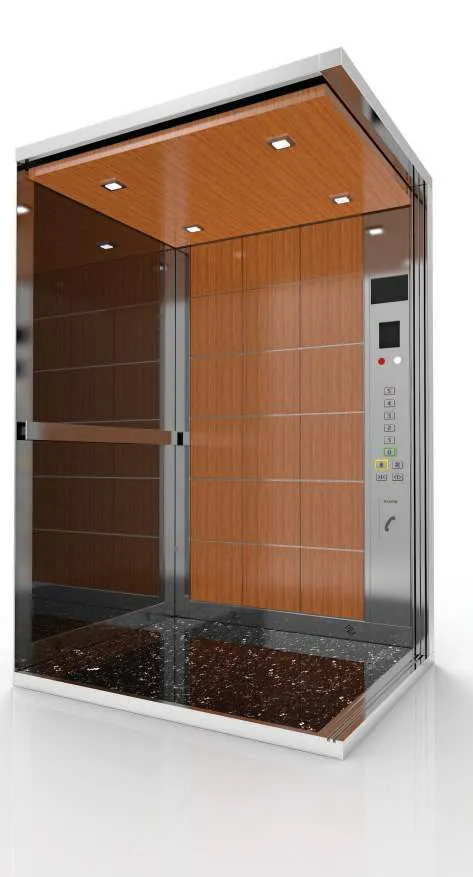 Passenger lift cabin design reference from a supplier catalogue