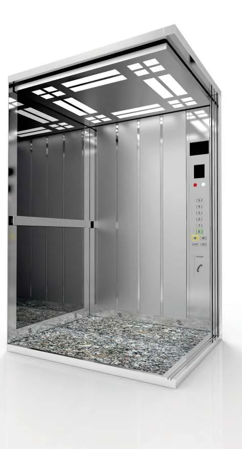 Passenger lift cabin design reference from a supplier catalogue