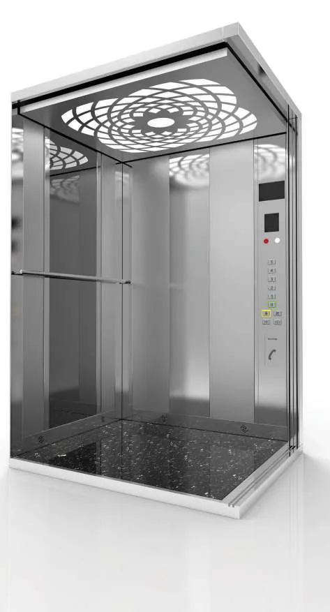 Passenger lift cabin design reference from a supplier catalogue