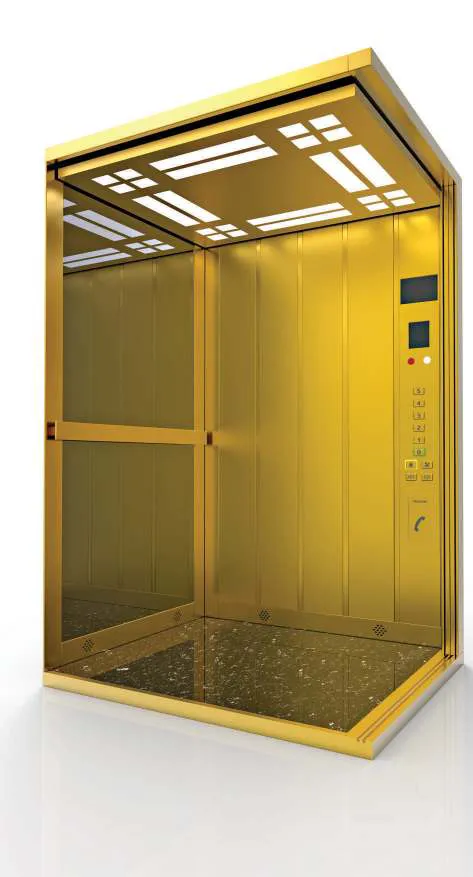 Passenger lift cabin design reference from a supplier catalogue