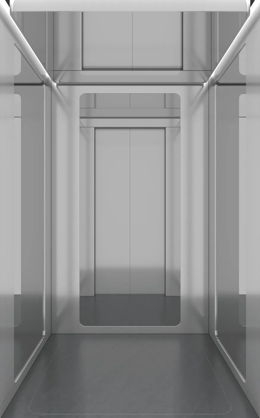 Passenger lift cabin design reference from a supplier catalogue