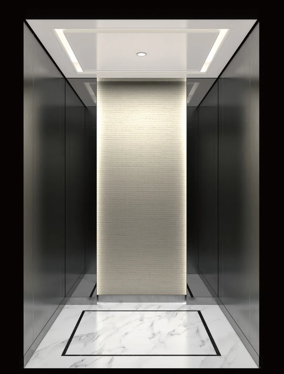Passenger lift cabin design reference from a supplier catalogue