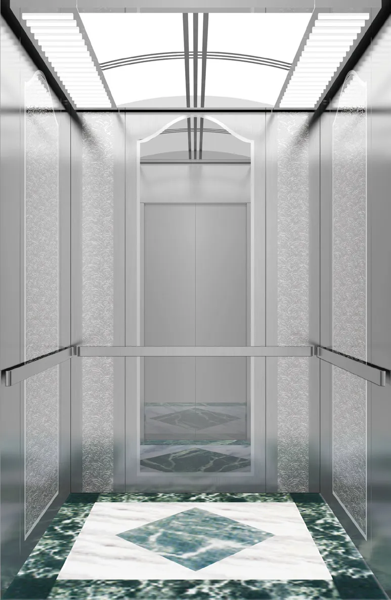 Passenger lift cabin design reference from a supplier catalogue
