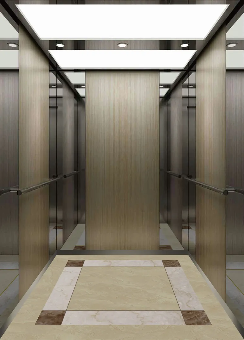Passenger lift cabin design reference from a supplier catalogue