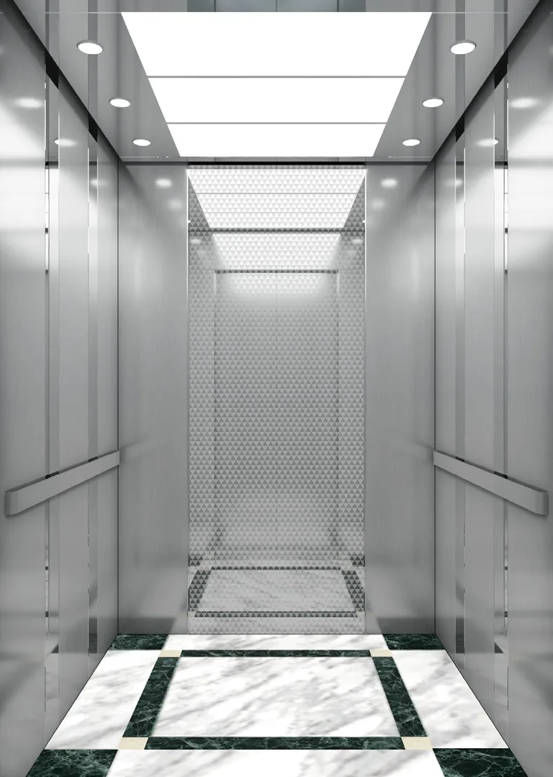 Passenger lift cabin design reference from a supplier catalogue