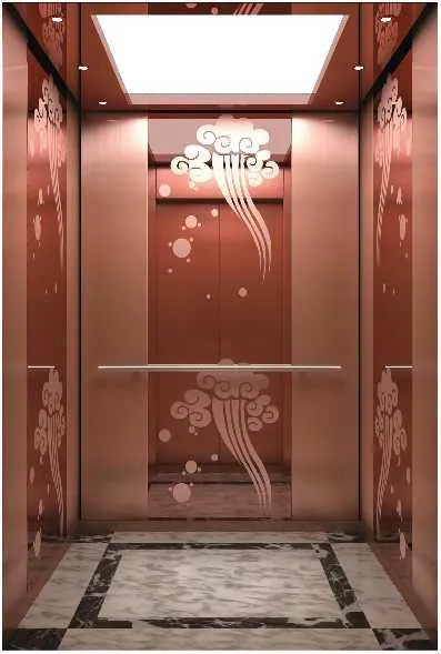 Passenger lift cabin design reference from a supplier catalogue