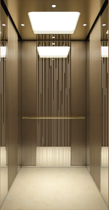Passenger lift cabin design reference from a supplier catalogue