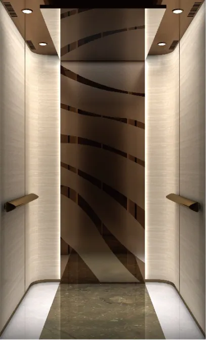 Passenger lift cabin design reference from a supplier catalogue