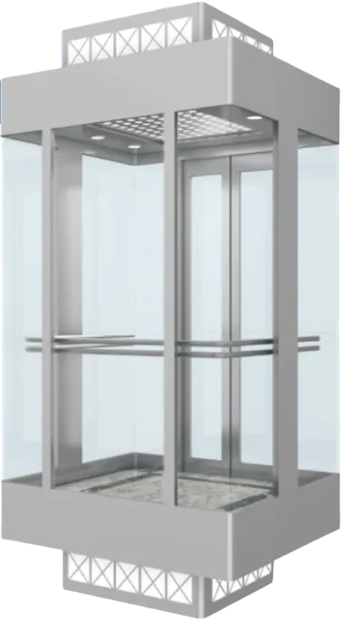 Passenger lift cabin design reference from a supplier catalogue