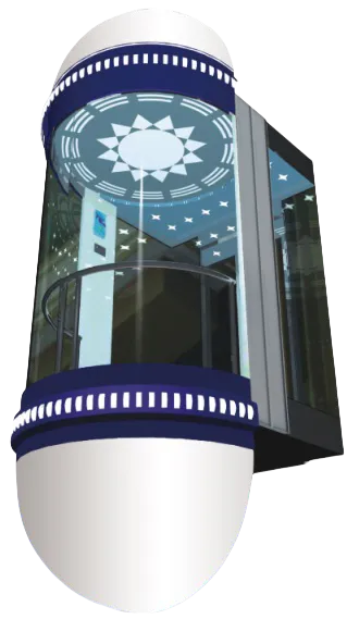 Passenger lift cabin design reference from a supplier catalogue