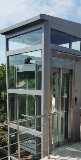 Platform lift cabin design reference from a supplier catalogue