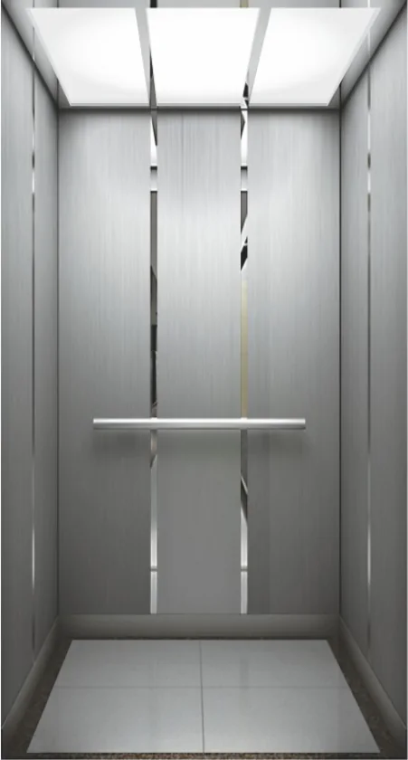 Contemporary silver home lift cabin